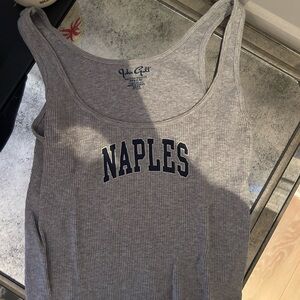 Brandy Melville Gray Naples Tank Top